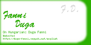 fanni duga business card